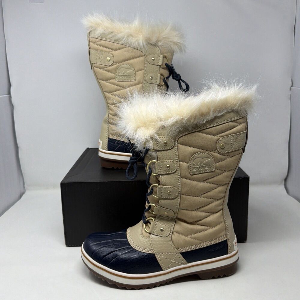 Sorel Tofino II Women 8 Waterproof Winter Snow Boots Faux Fur Tan STORE MODEL
